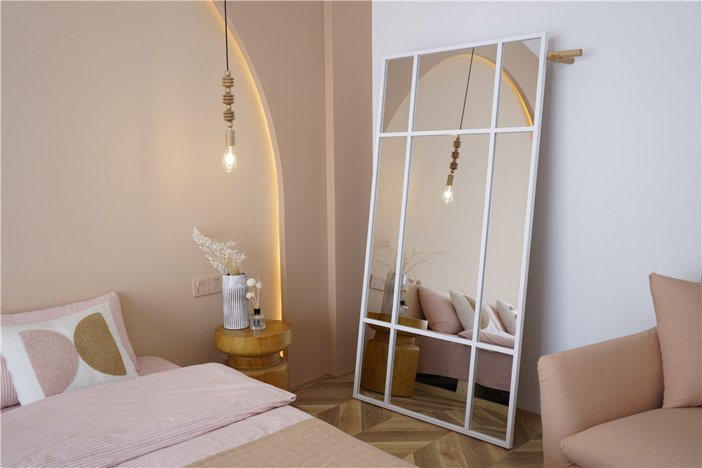 New york spejl, hvid, stort