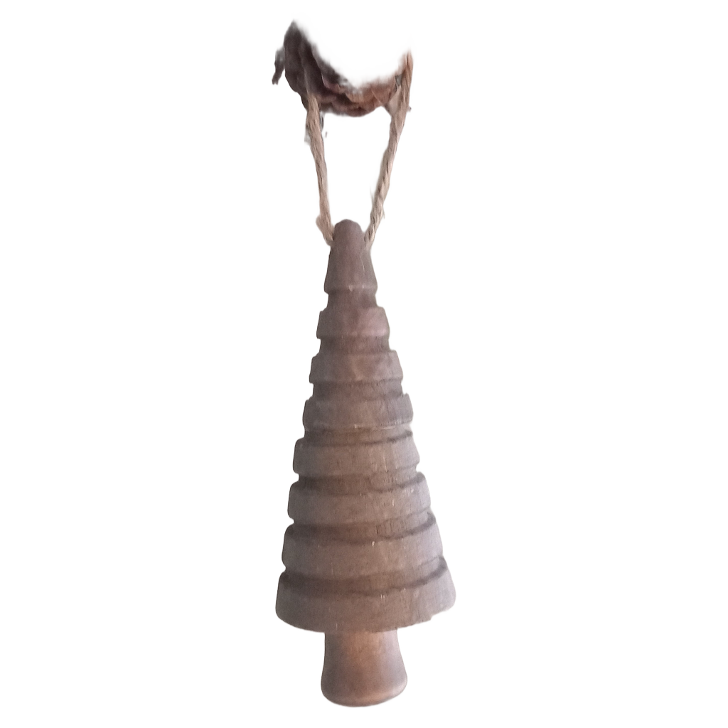 Juletræsophæng, rillet, mørk