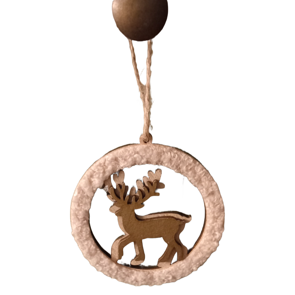 Juletræsophæng, ornament, lys med elg