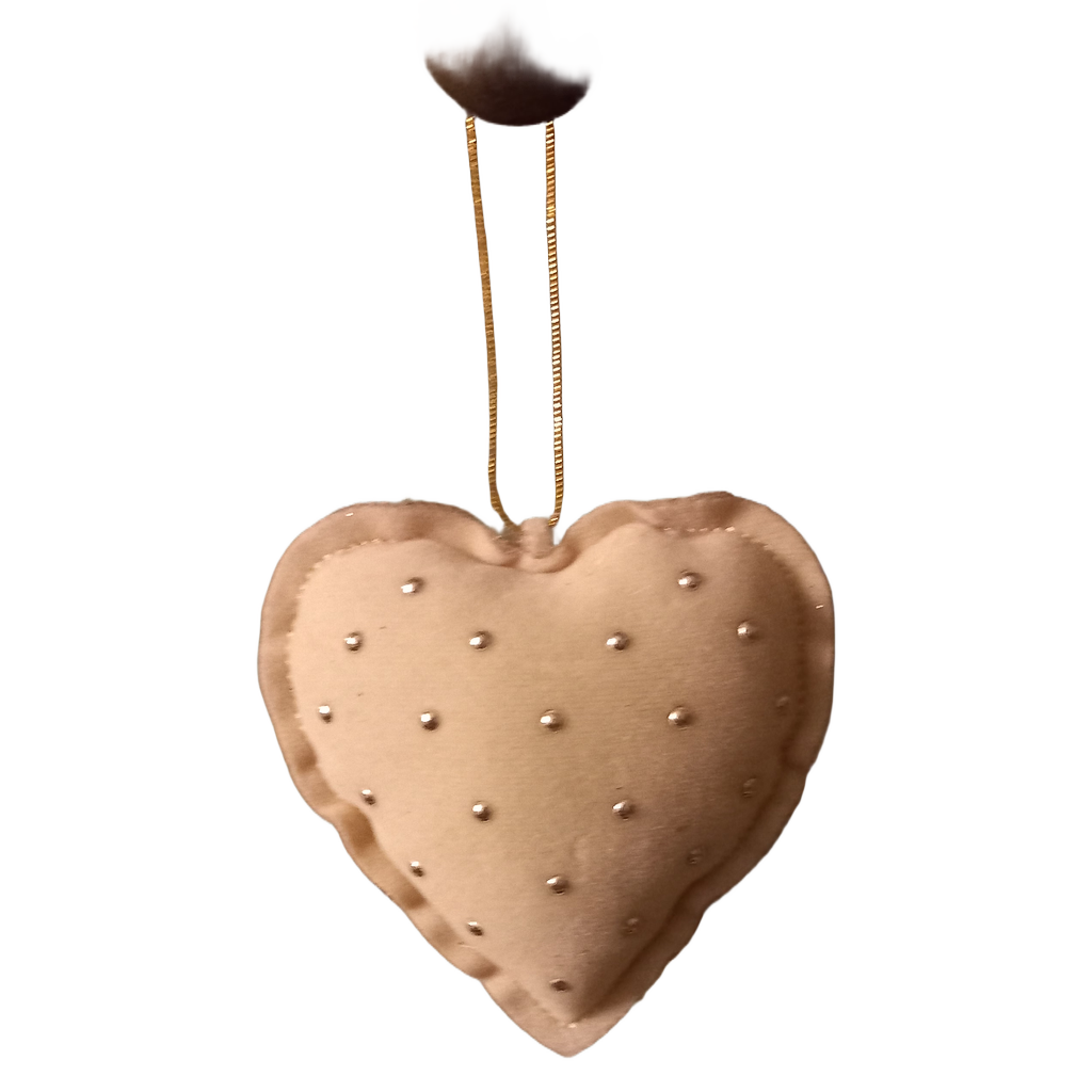 Juletræsophæng, hjerte med sten