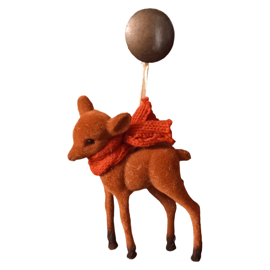 Juletræsophæng, rådyr med halstørklæde