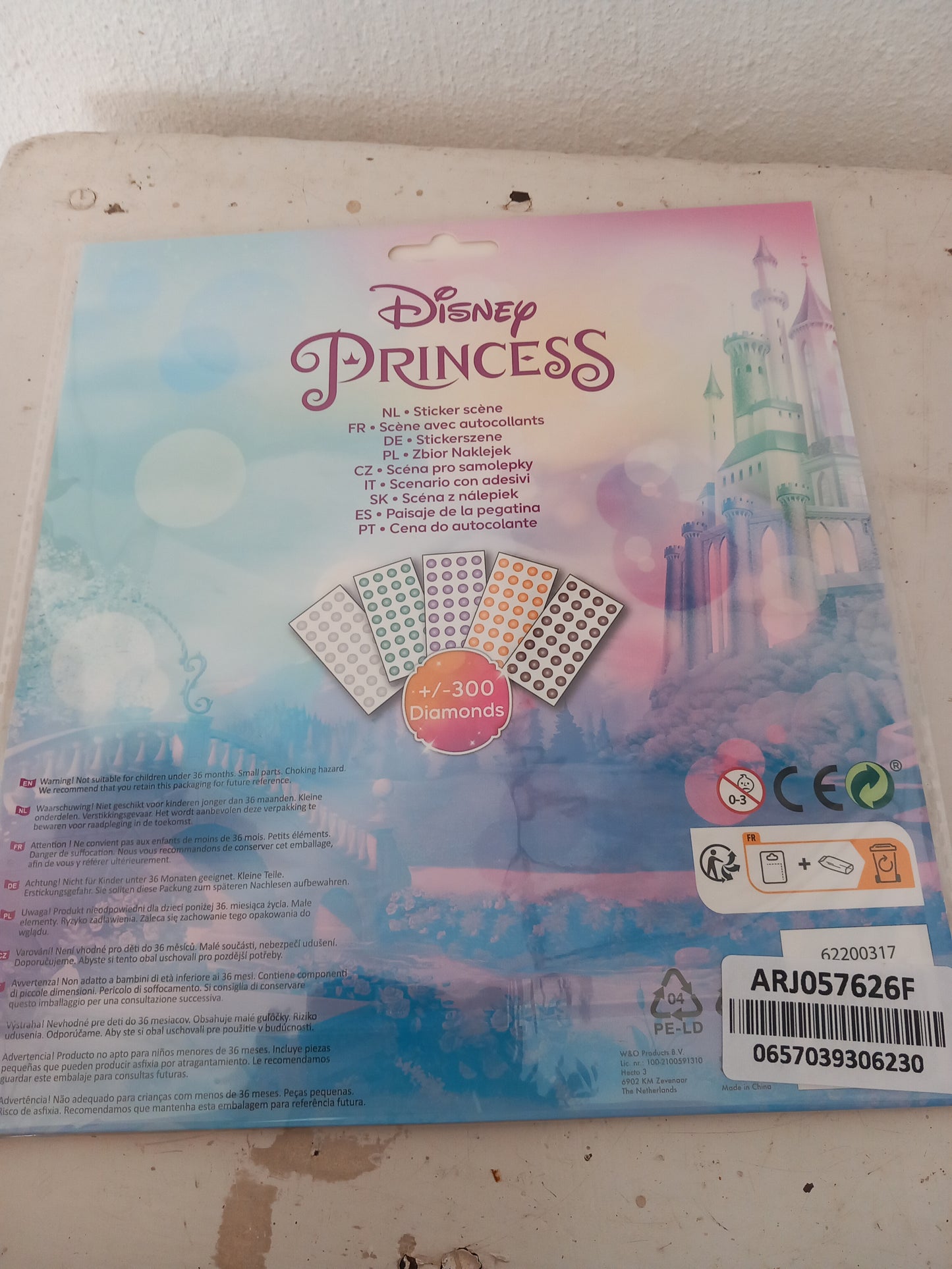 Stickers scene with diamond, Disney Princess