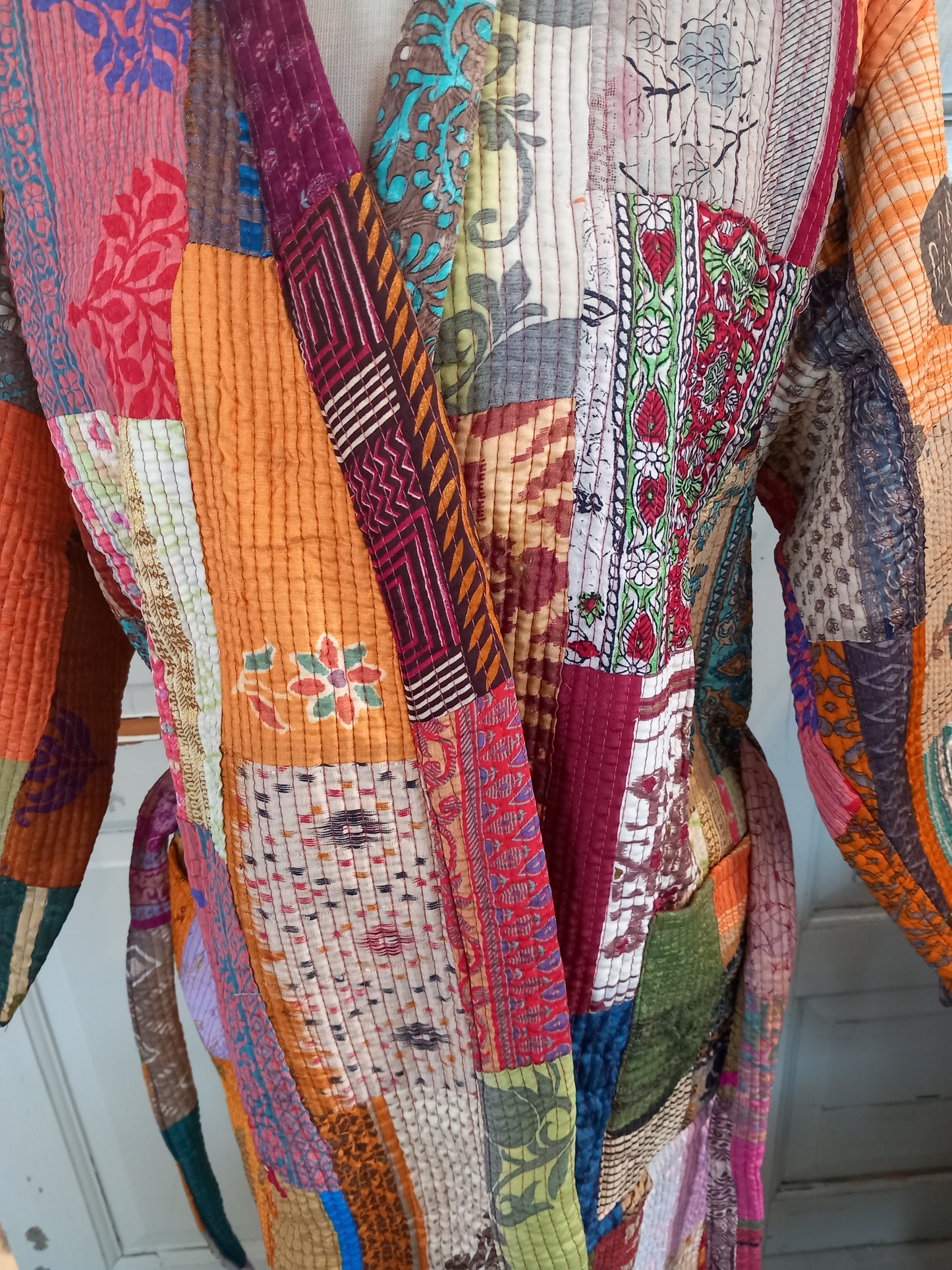 Kimono- patchwork jakke, multi quiled 2