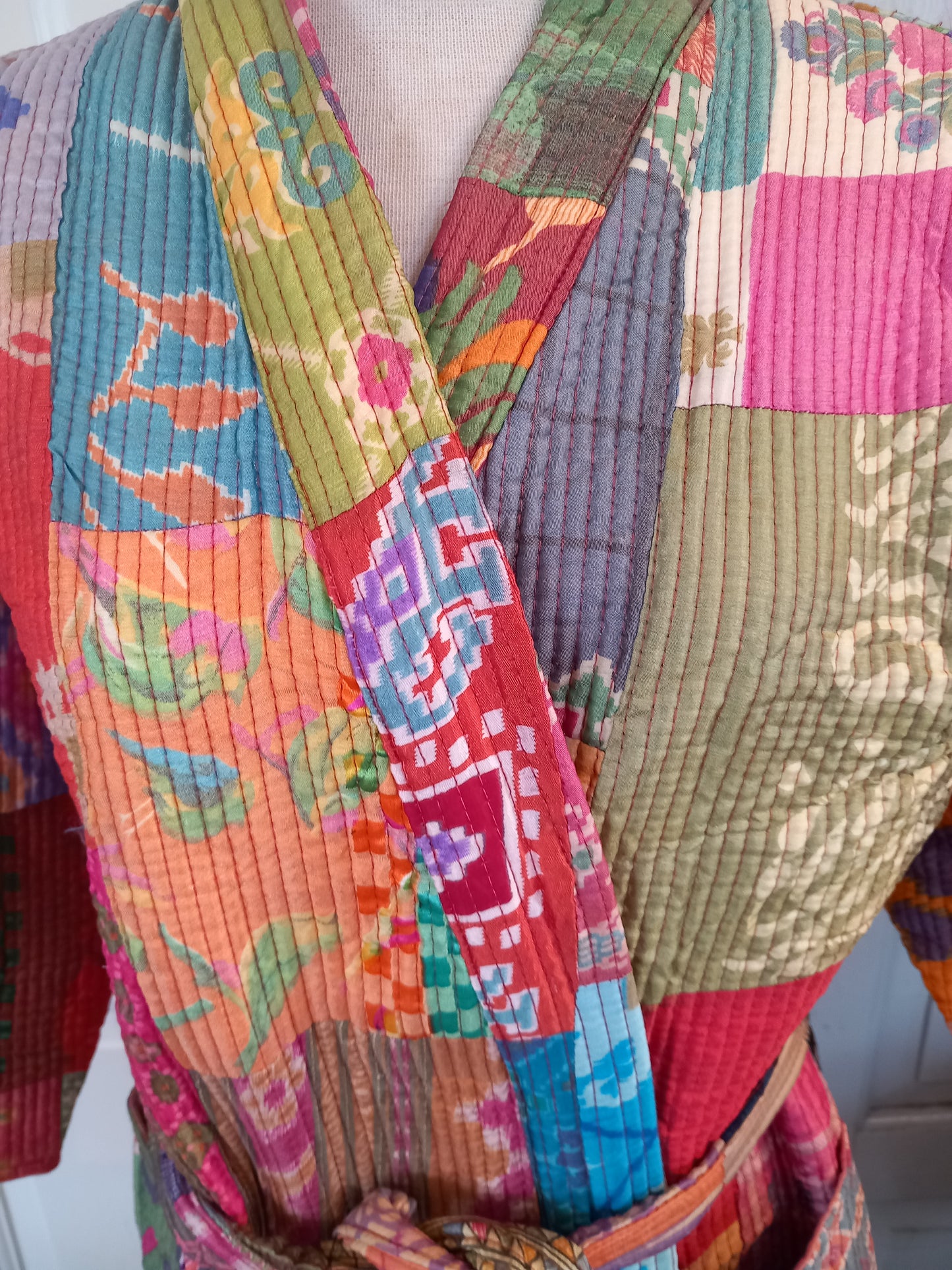 Kimono-patchwork jakke, multi, Quiled 3