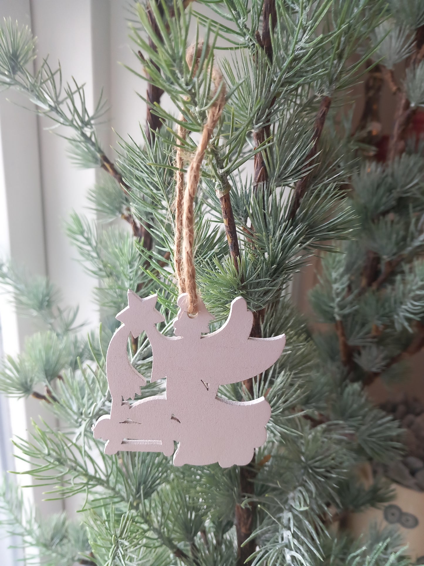 Juletræspynt, træ, engel