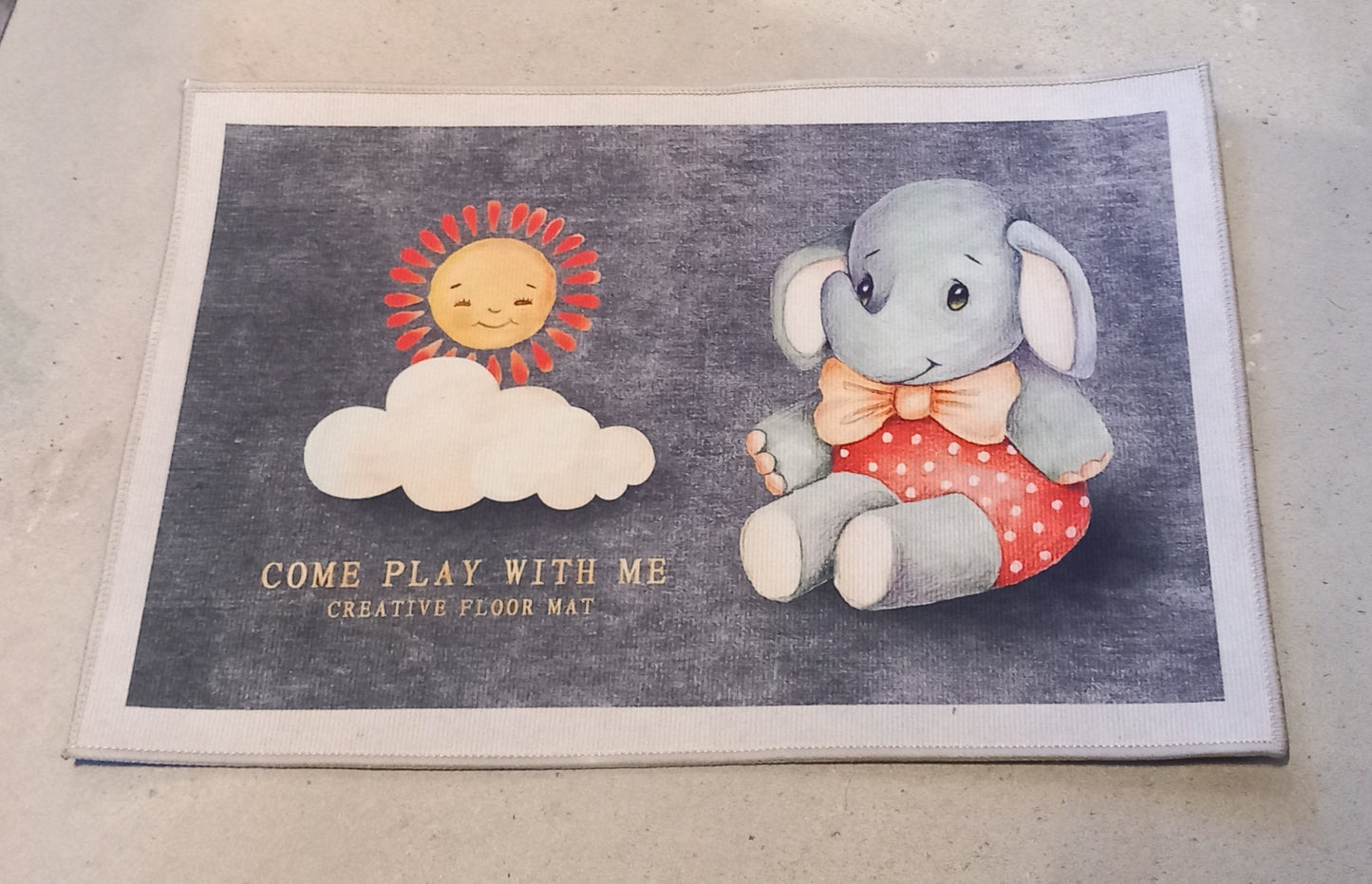 Gulv måtte med elefant