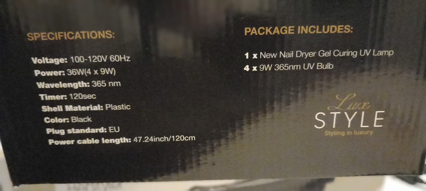 Lux nail polist UV lamp