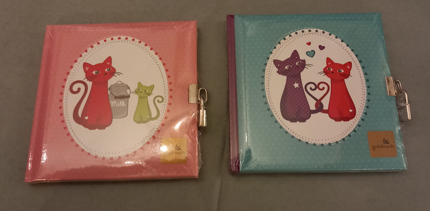 Dagbog med lås, flere farver