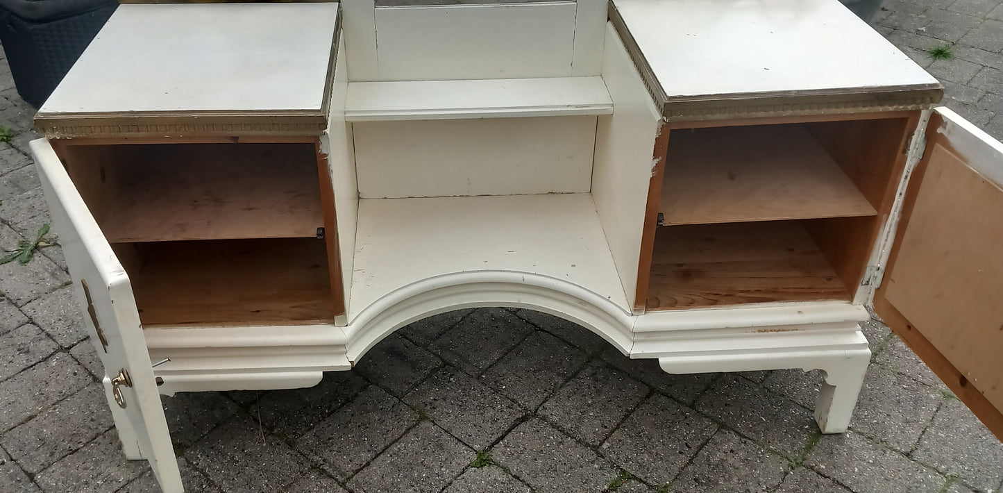 Toiletmøbel, cremefarvet