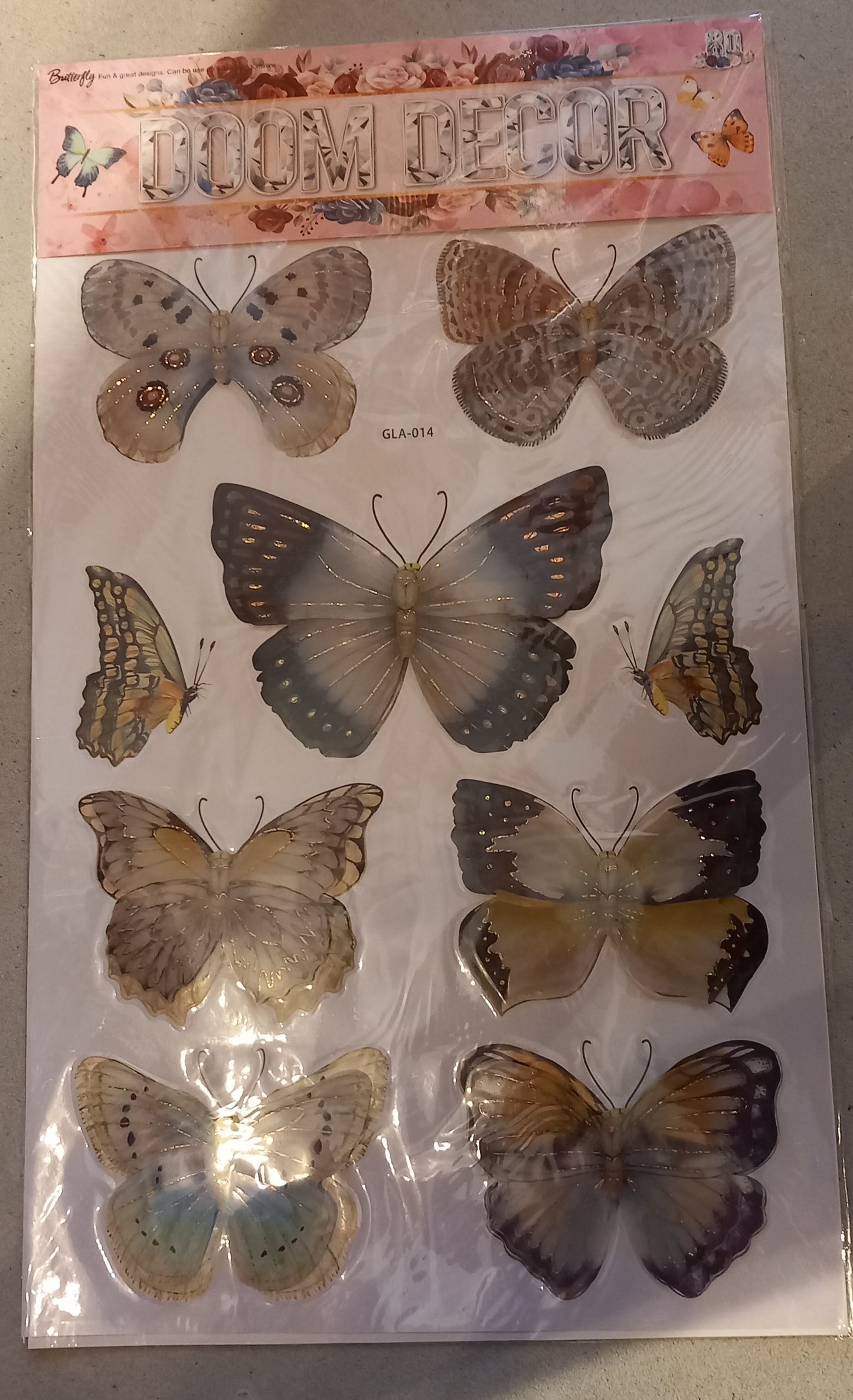 Room decor butterfly stickers-multi