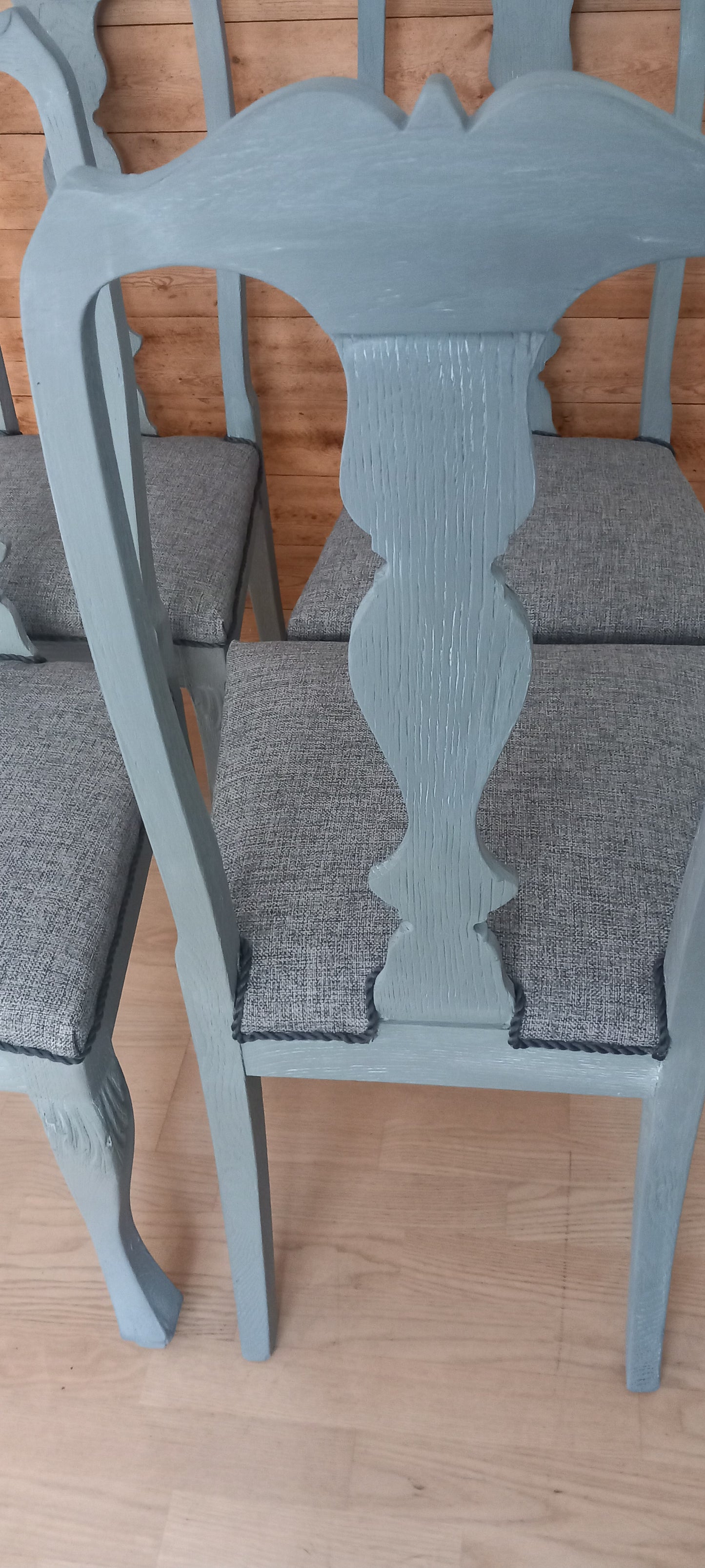 4 stk spisestuestole, grå