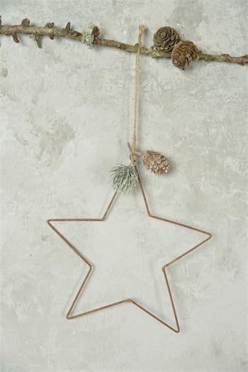 Stjerne - 25 cm - Gl. rustikt look