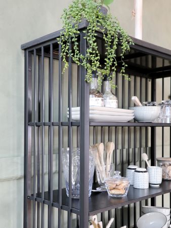 Reol m. 6 hylder, antique sort