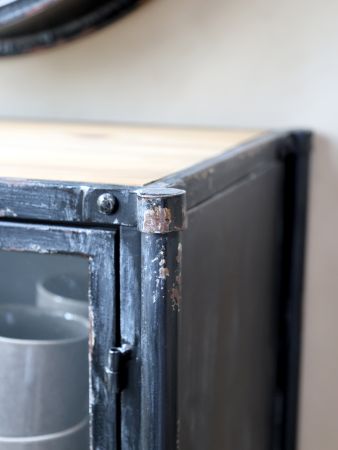 Vitrineskab m. glaslåger, antique sort