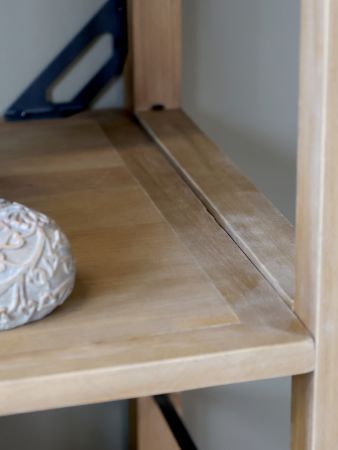 Reol på hjul m. 4 hylder, natur