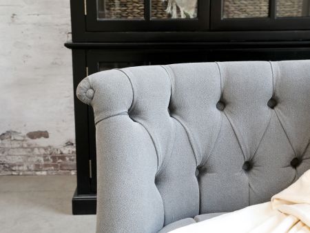 Fransk Sofa i hørstof 2. pers. Kul