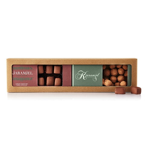 Gavepakke; Kjaramjel m/flødechoko + Lakrids fudge