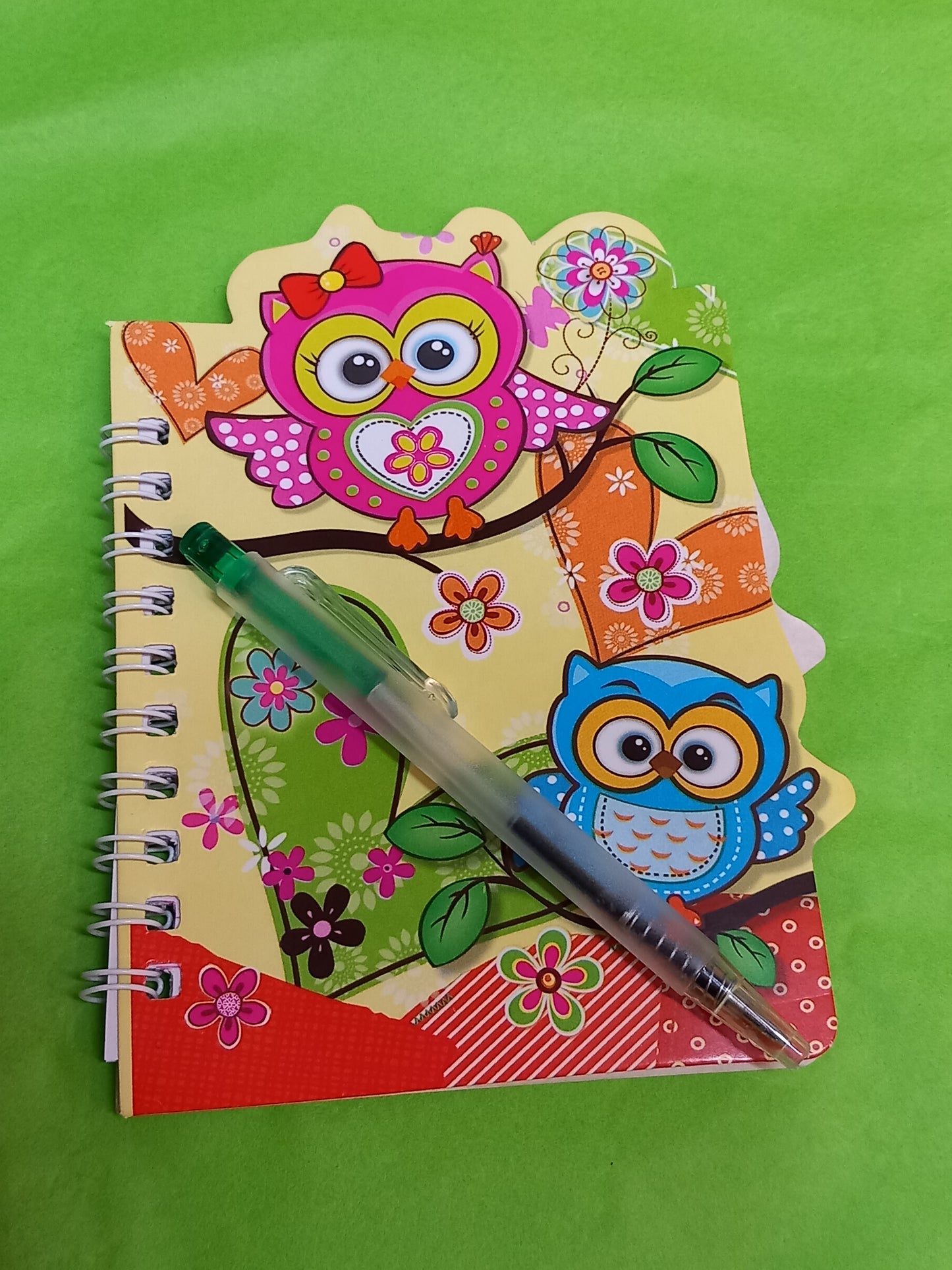 Notesbog med kuglepen, flere slags