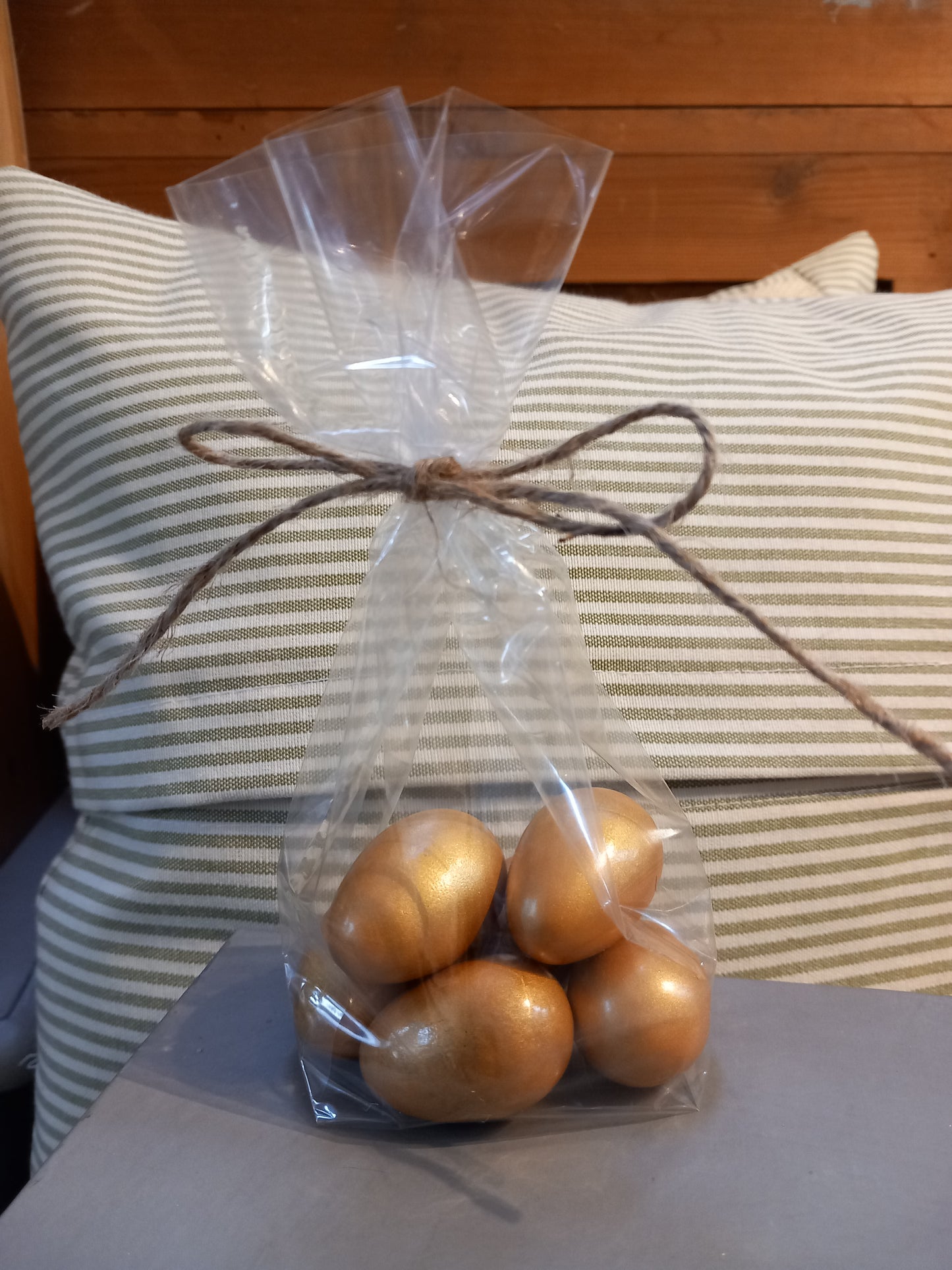 Guldæg, metal, 6 stk