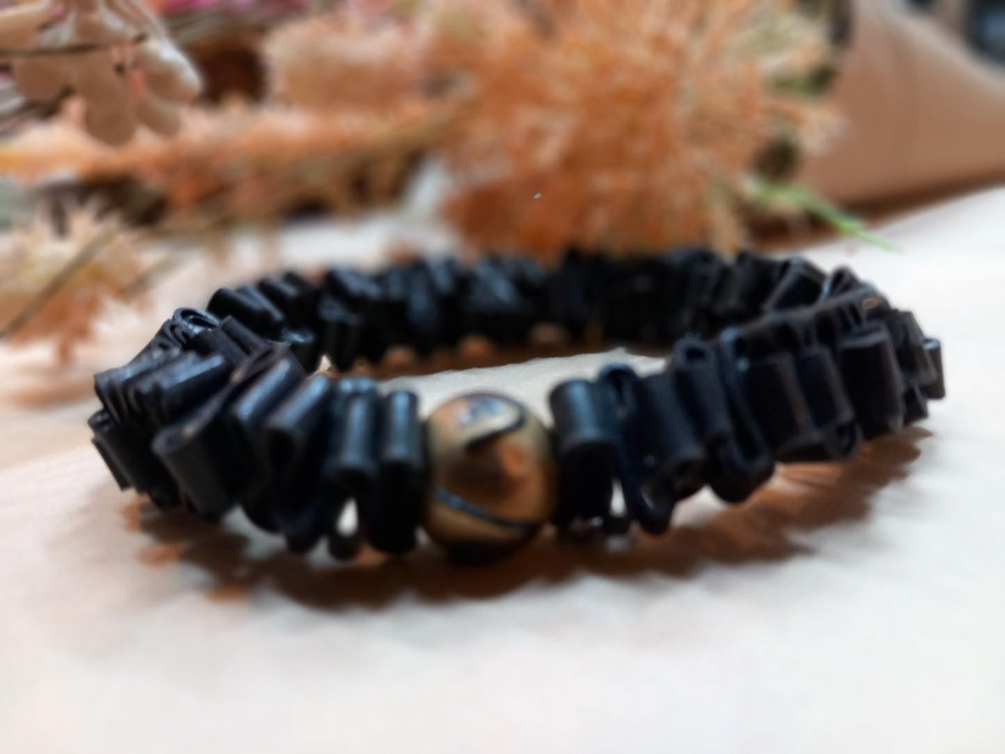 Armbånd, sort gummi