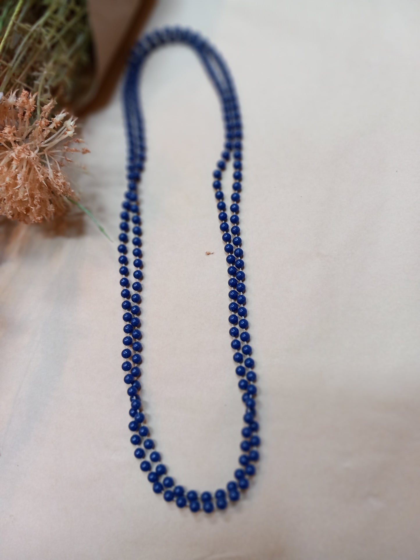 Halskæde, mørkeblå