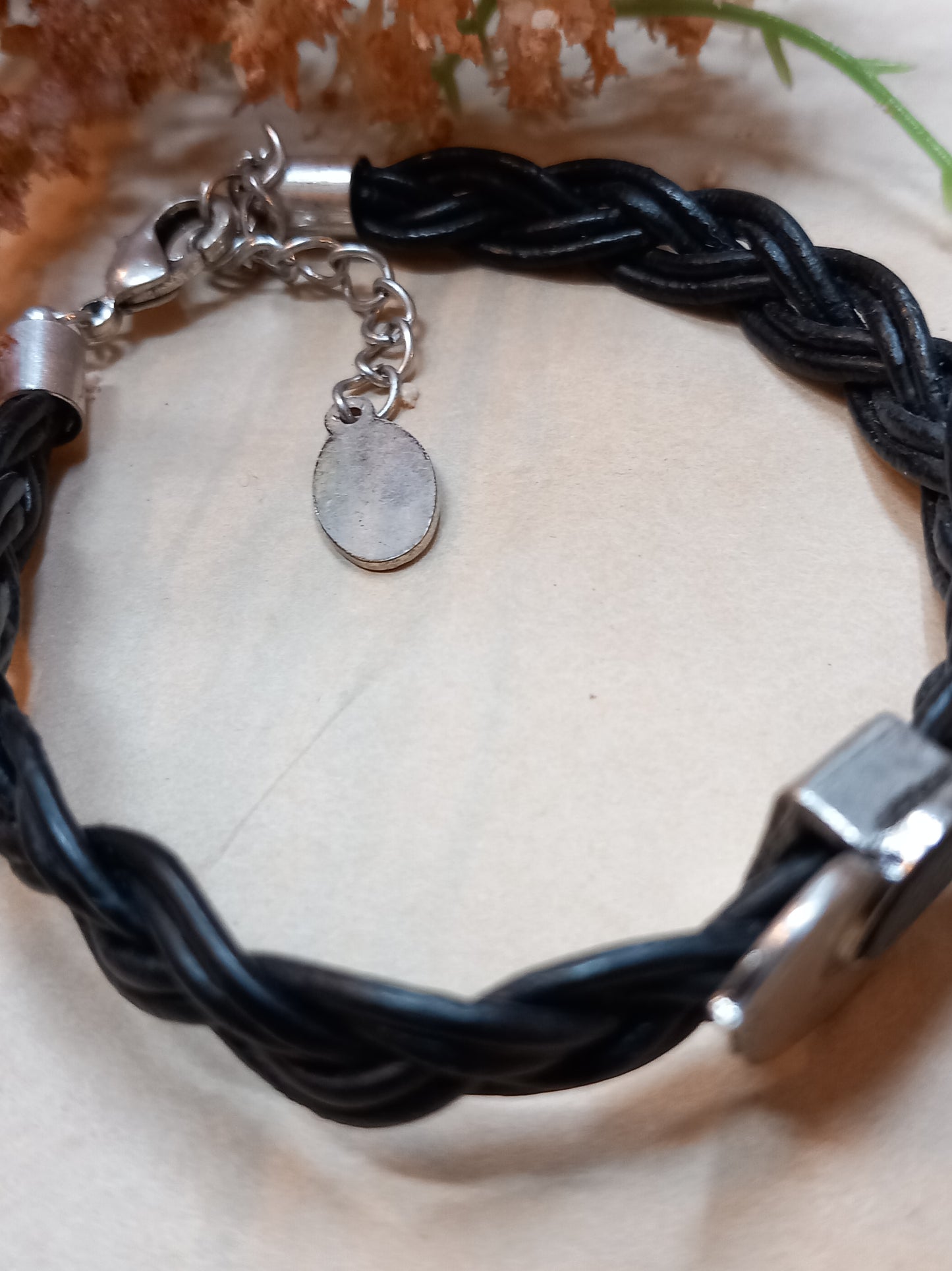 Armbånd, læder med due