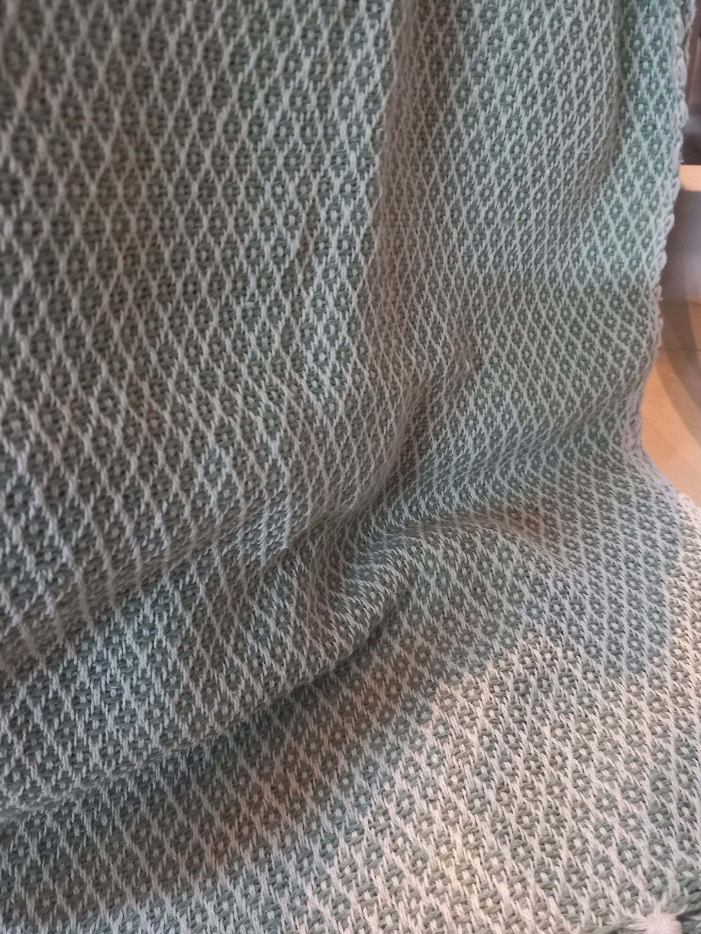 Plaid, creme/saga
