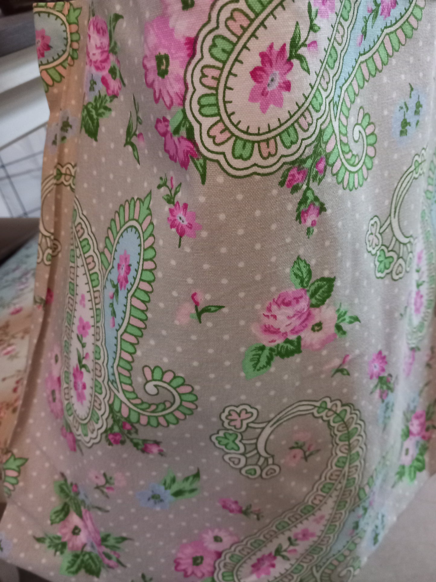 Shopper, grå, paisley