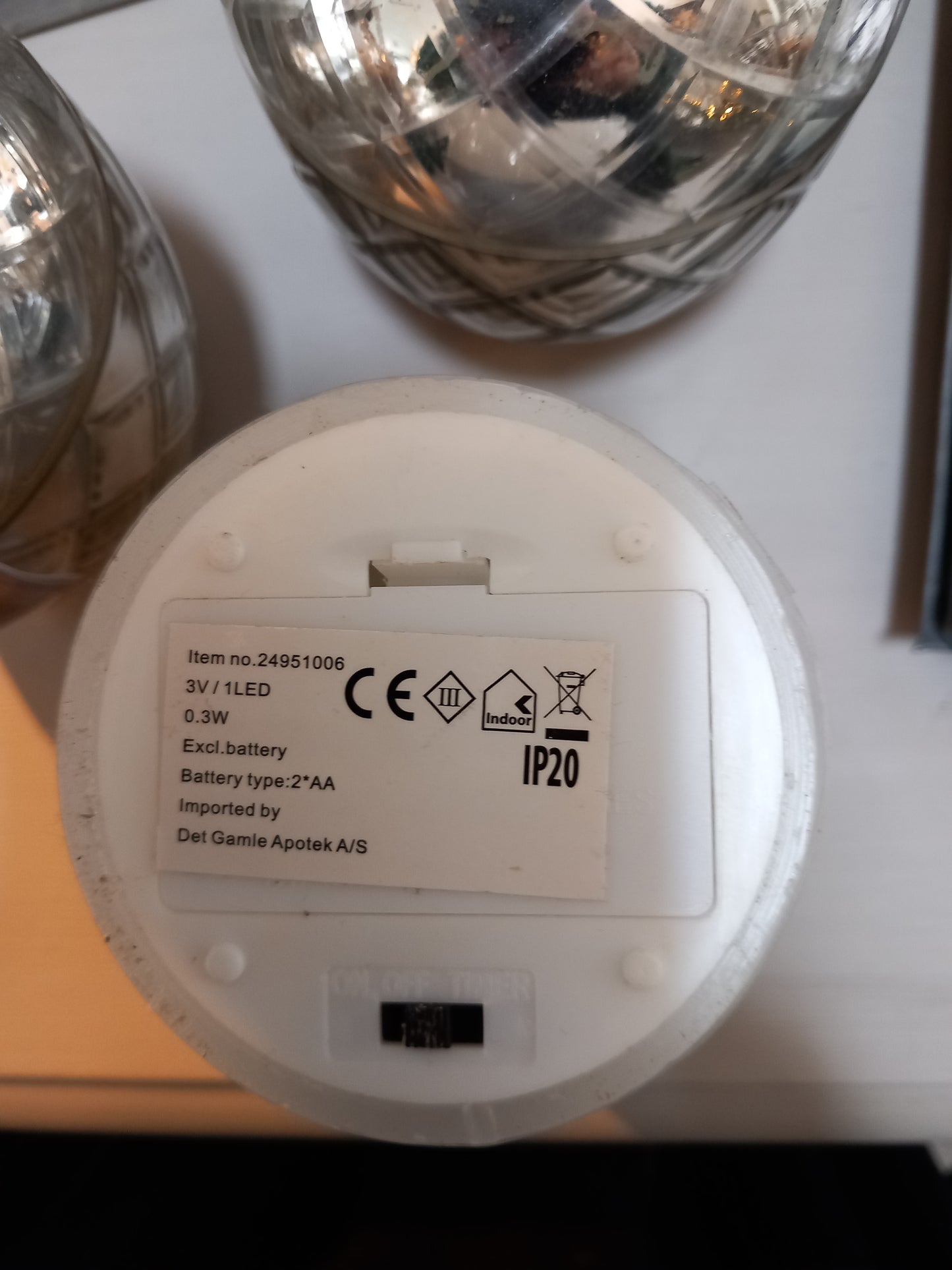 LED blok lys, hvid, 10x 7,5 cm