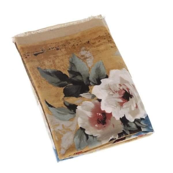 Tørklæde med blomster på, flere farver