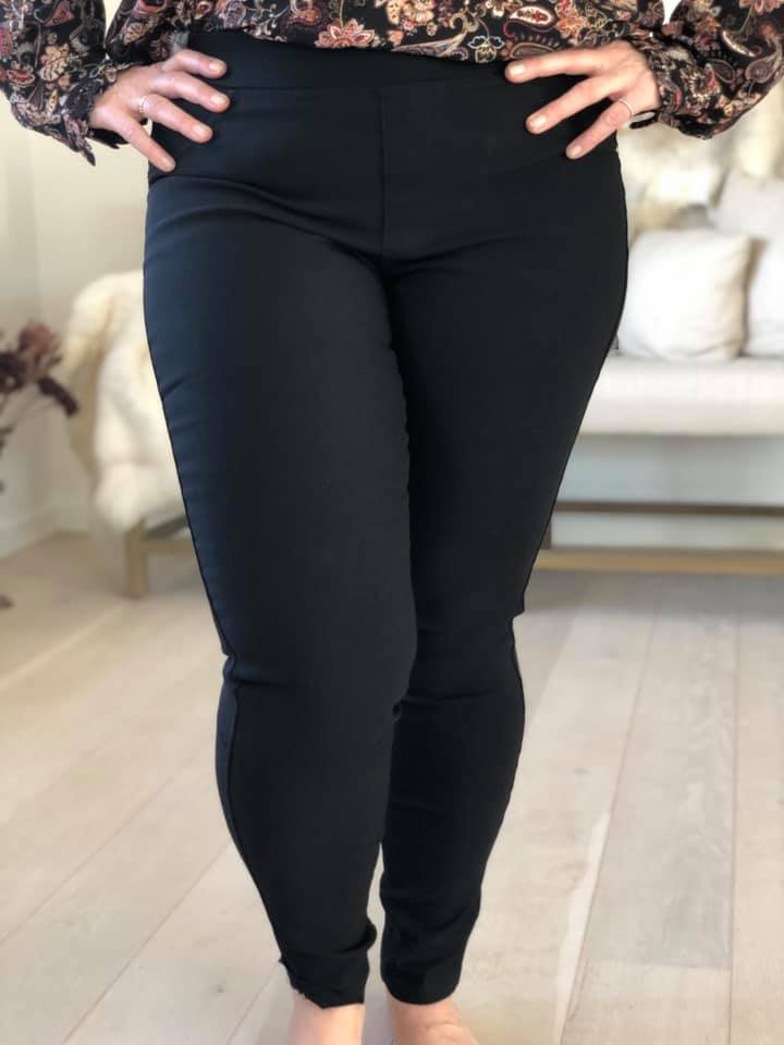 Leggings med baglommer, sort