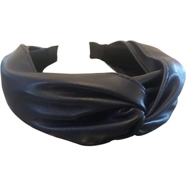 Hårbøjle, læderlook, flere farver