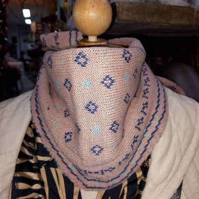 Tørklæde/halsklud, rosa