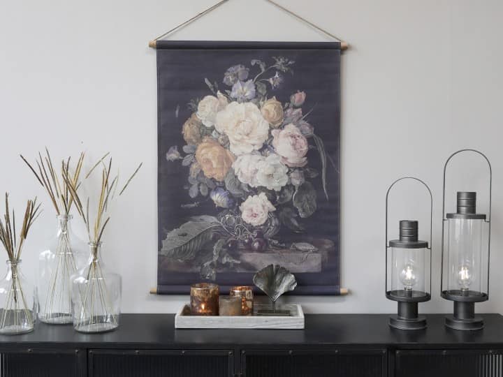Lærred til ophæng med blomsterprint