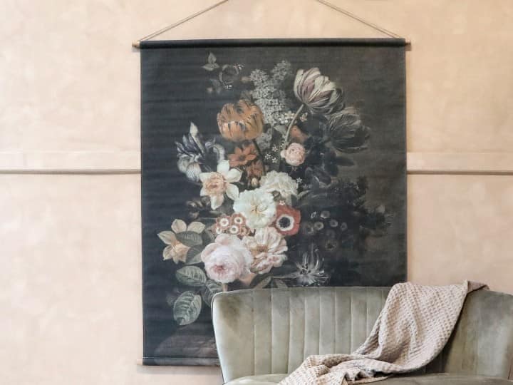Lærred til ophæng med blomsterprint 1