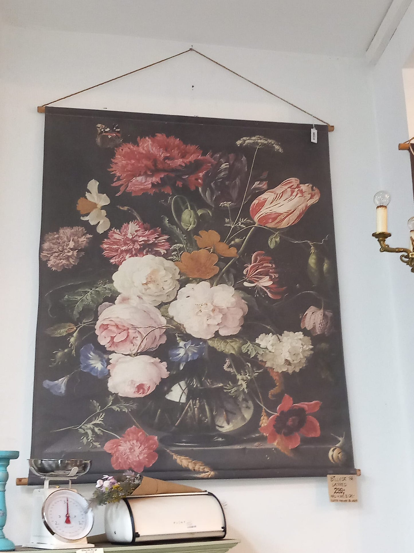 Lærred til ophæng med blomsterprint 3