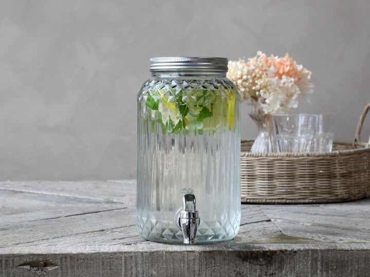 Dispenser i glas med taphane, 3,5 L