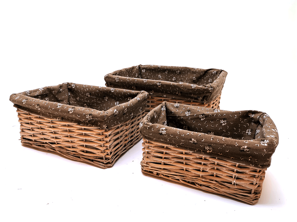 Kurvesæt, 3 stk , brun