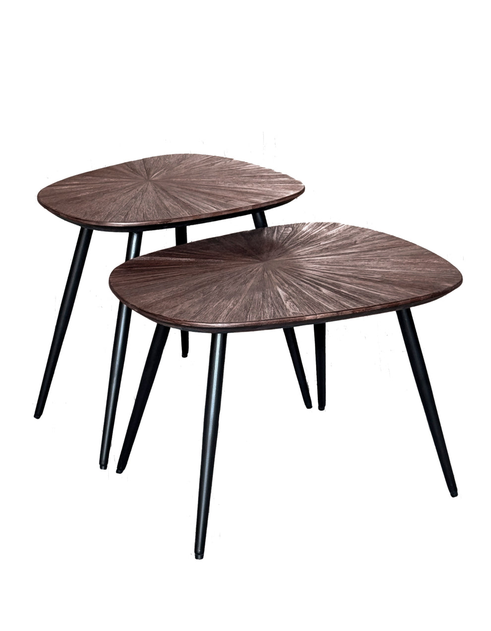 Sæt af 2 Borde af Genanvendt Teaktræ