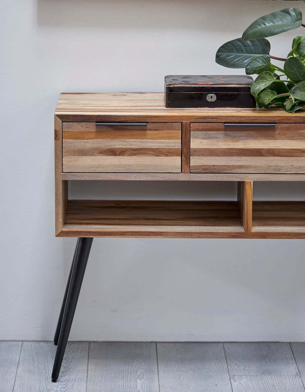 Konsolbord med Skuffer af Genanvendt teaktræ