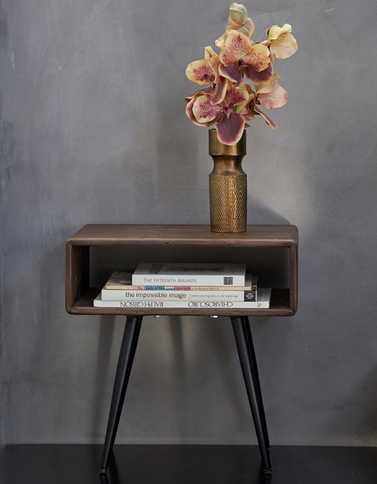 Side el. Sengebord i Genanvendt Teaktræ, 2 stk