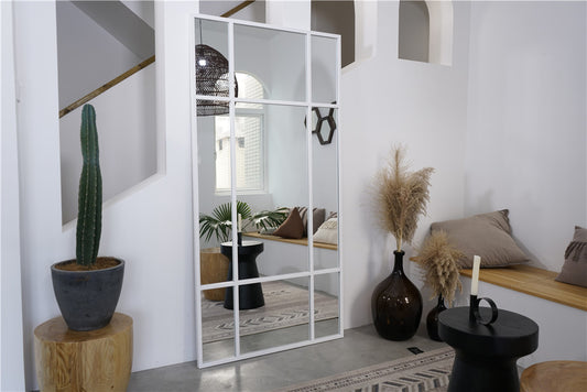 New york spejl, hvid, stort