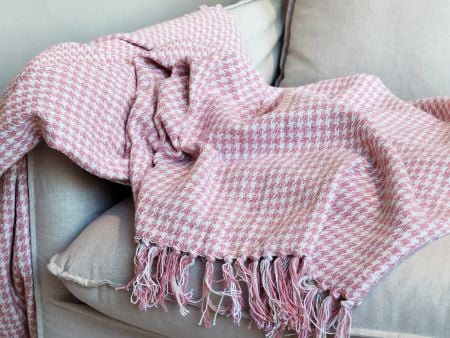 Aix Plaid af overskudsgarn, raspberry