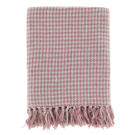 Aix Plaid af overskudsgarn, raspberry