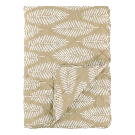 Aix Quilt m. tropisk bladmønster