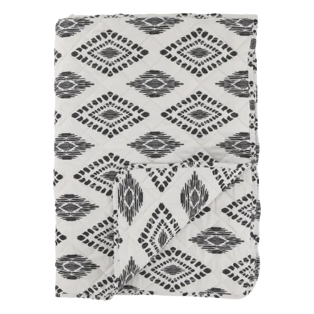 Aix Quilt m. etnisk mønster, sort/hvid