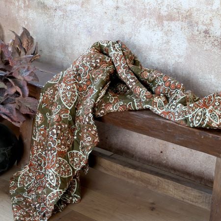 Aix Quilt m. paisleymønster, mos