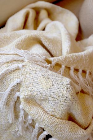 Aix Plaid af overskudsgarn, lemon