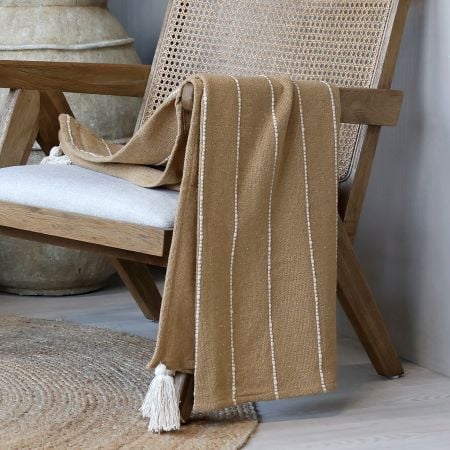 Aix Plaid af overskudsgarn, honning