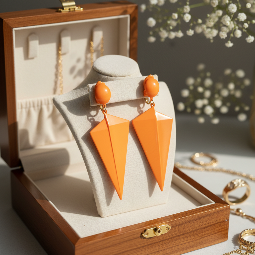 Øreclips, orange trekant